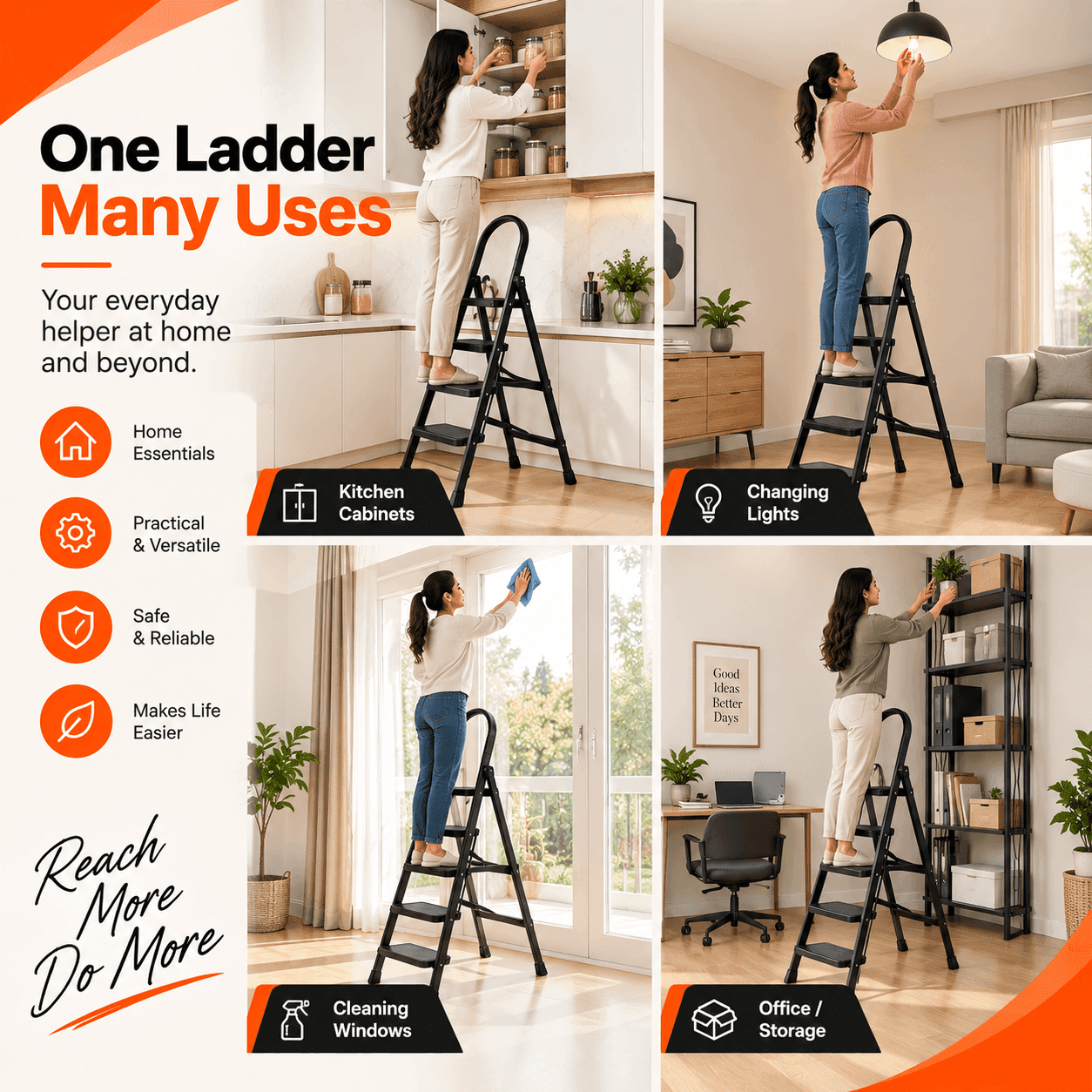 Hercules Pro Heavy Steel Step Ladder thumbnail 6