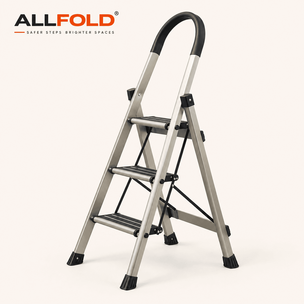 Legend 3 Step Premium Aluminium Folding Ladder – 150 KG Heavy Duty Step Ladder