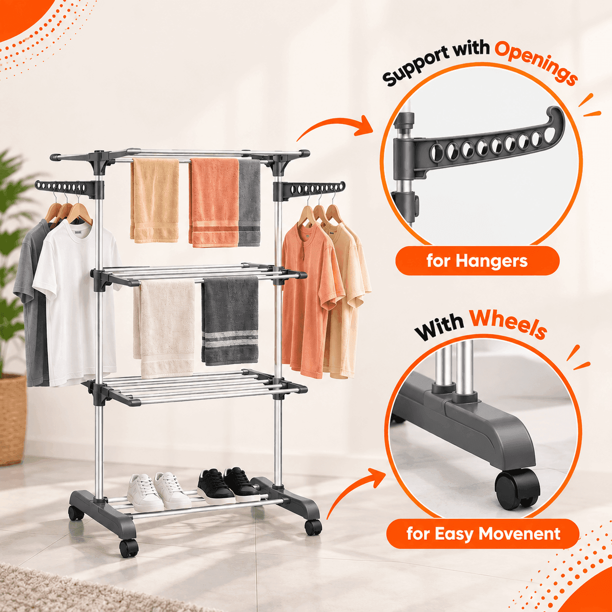 Allfold Aeronest Plus 4-Layer Foldable Clothes Drying Rack thumbnail 4