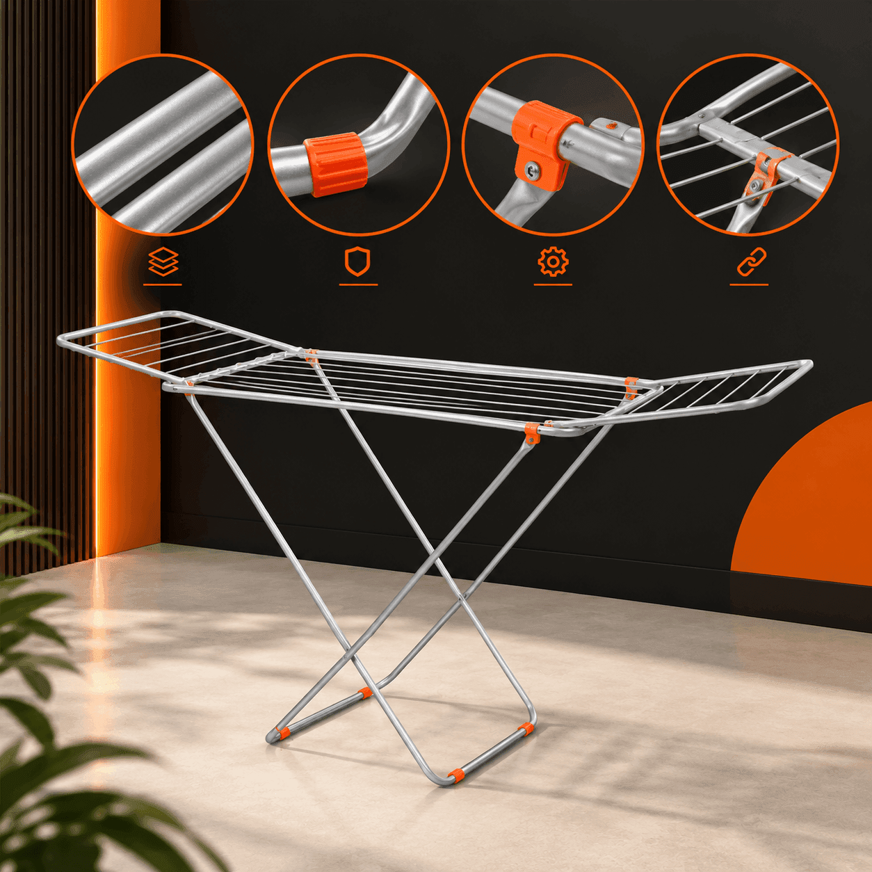 Bathla Mobidry Aero Foldable Steel Clothes Drying Stand | LadderMart thumbnail 2