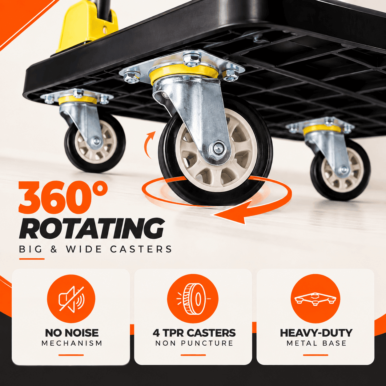Bathla 600 Kg PVC Platform Trolley | Heavy-Duty Foldable Trolley thumbnail 3