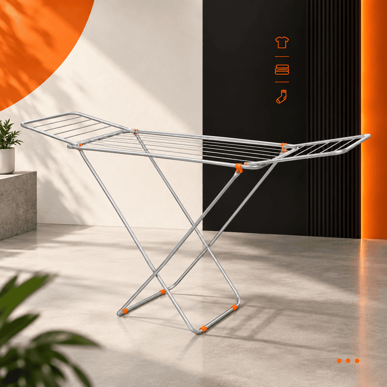 Bathla Mobidry Aero Foldable Steel Clothes Drying Stand | LadderMart