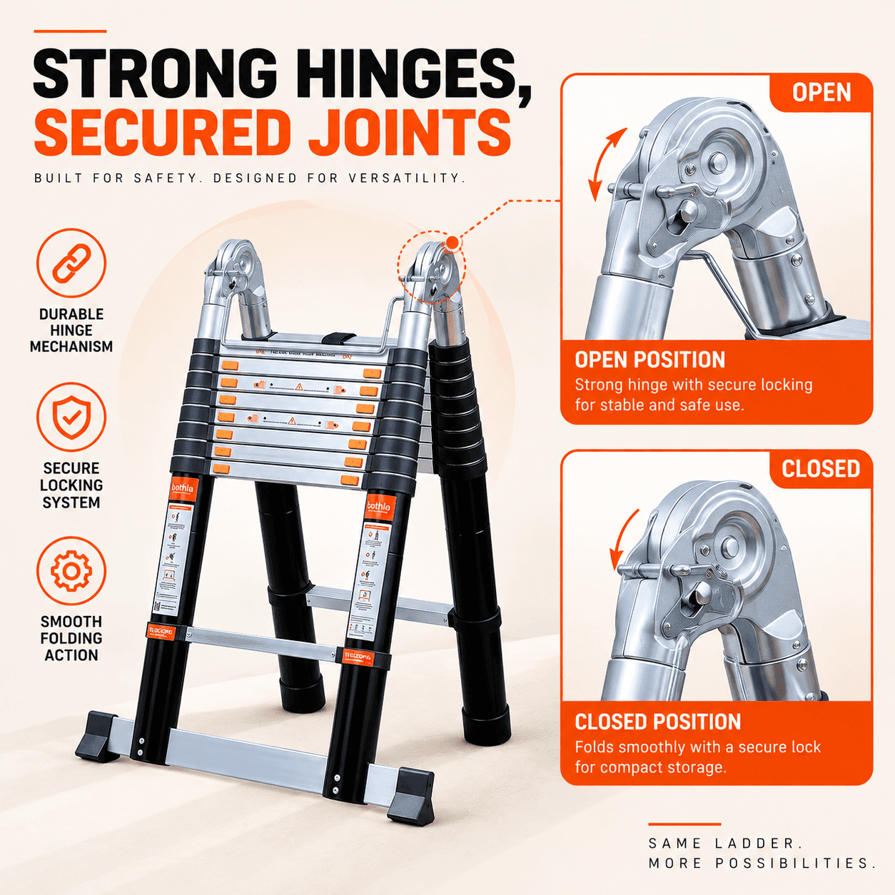 Bathla X-TEND 20.5 ft Aluminium Telescopic Ladder thumbnail 2