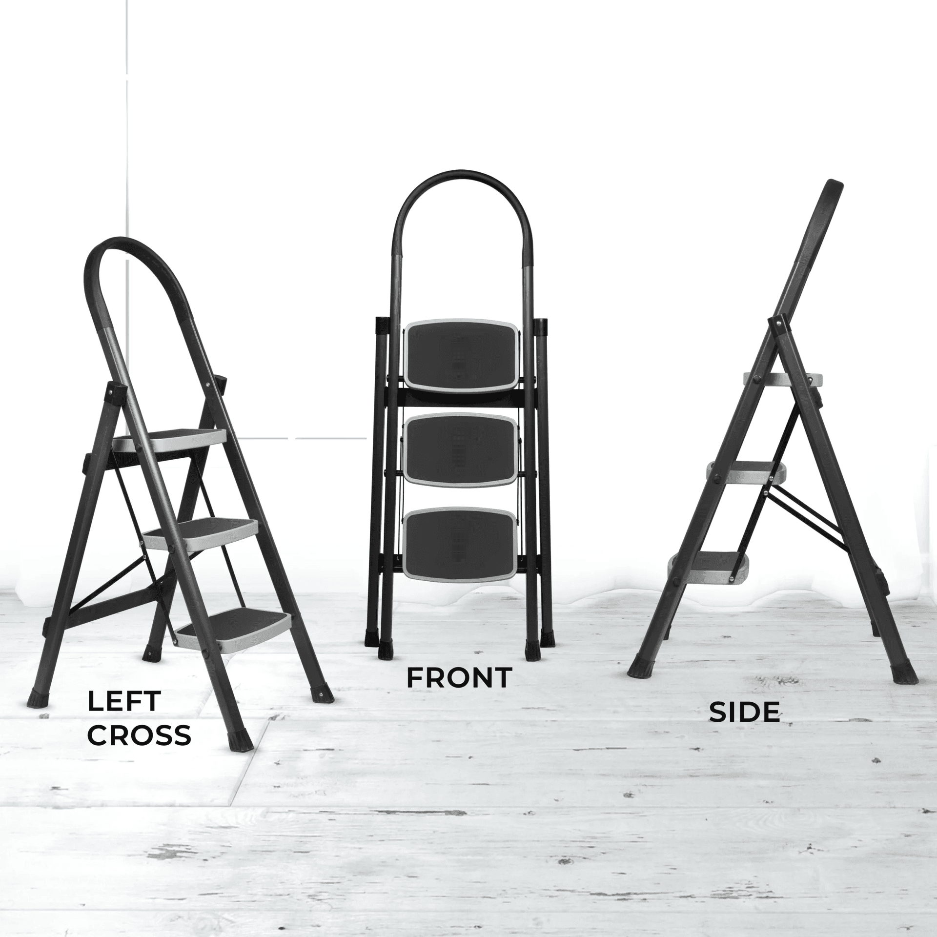 Allfold - Hunter - Mild Steel Step Ladder  thumbnail 3