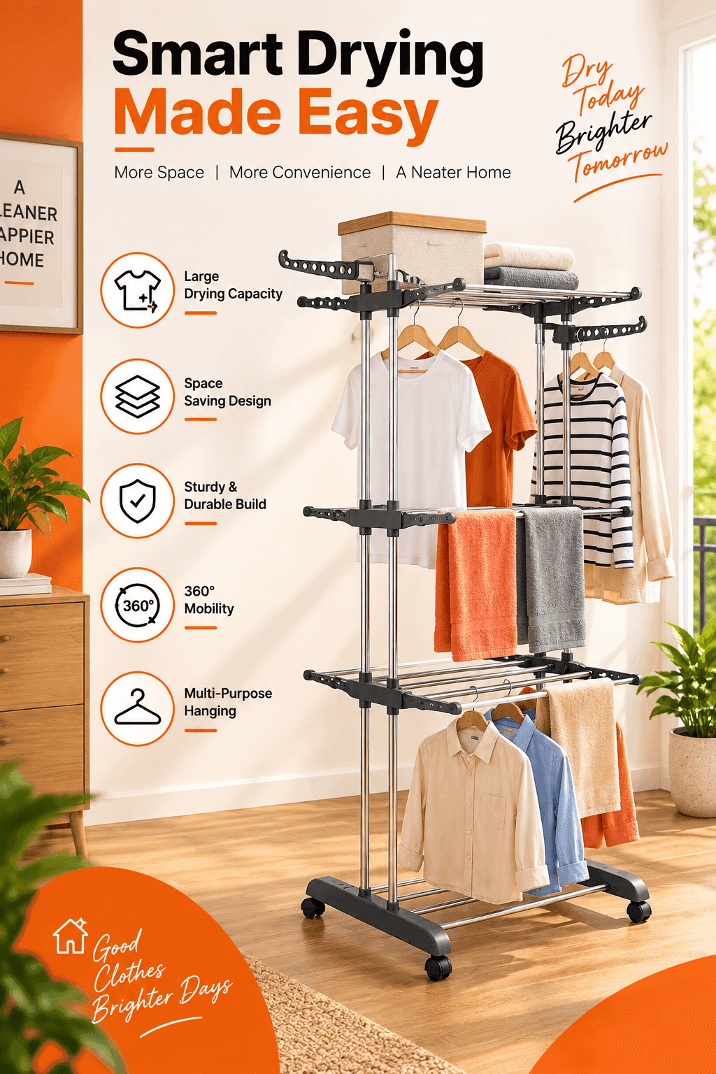 Allfold Aeronest Plus 4-Layer Foldable Clothes Drying Rack thumbnail 2