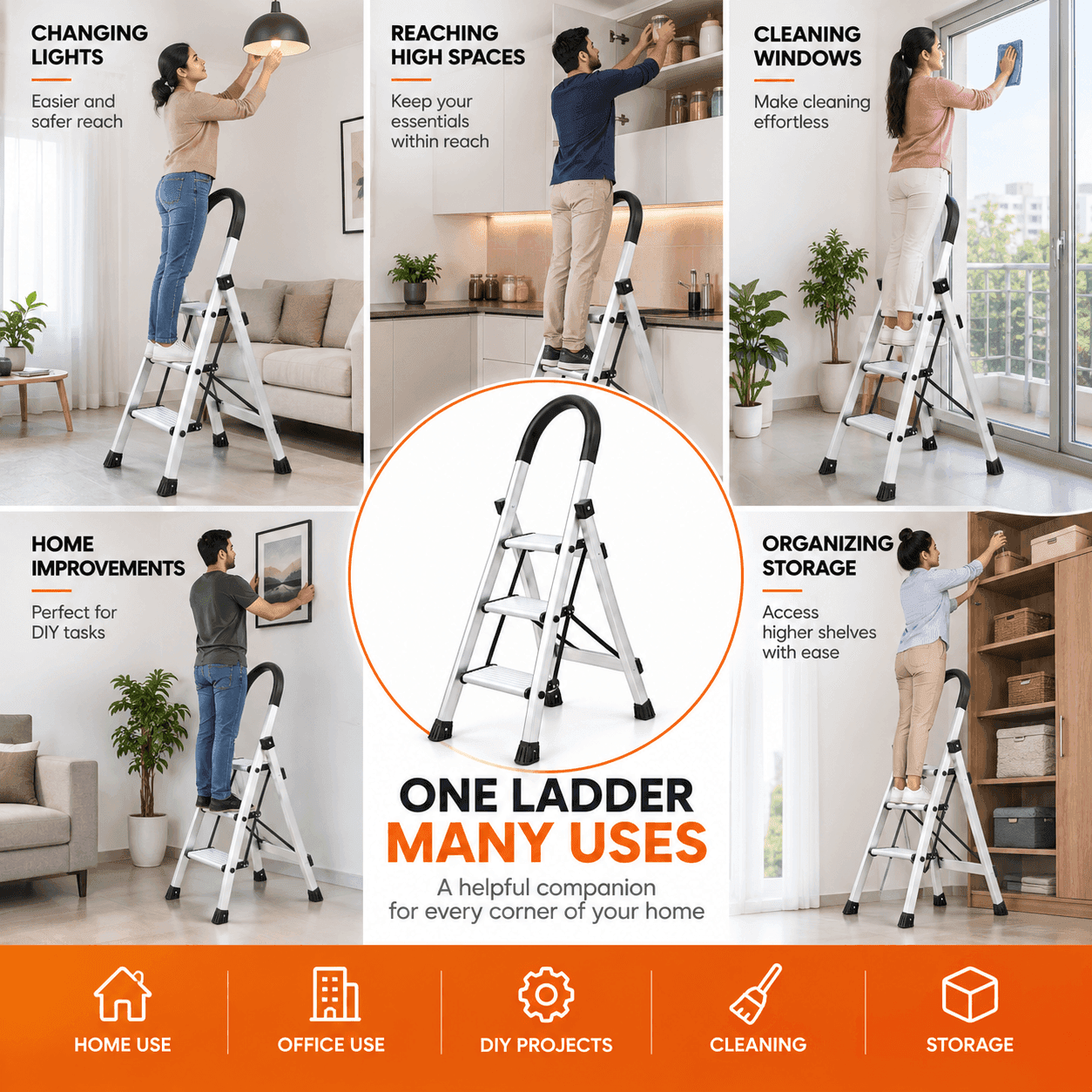 Aristo Aluminium Premium Folding Ladder thumbnail 4