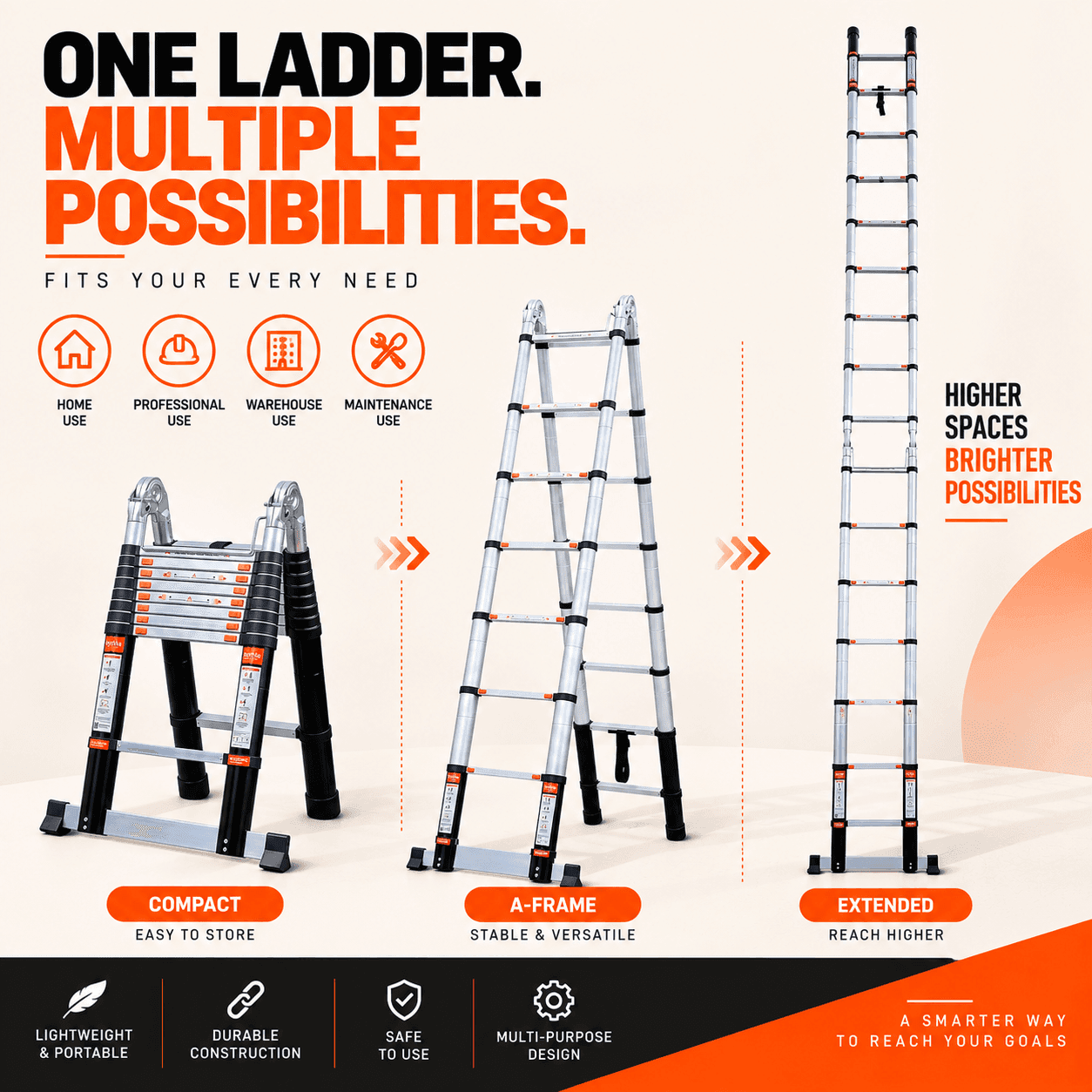 Bathla X-TEND 20.5 ft Aluminium Telescopic Ladder thumbnail 5