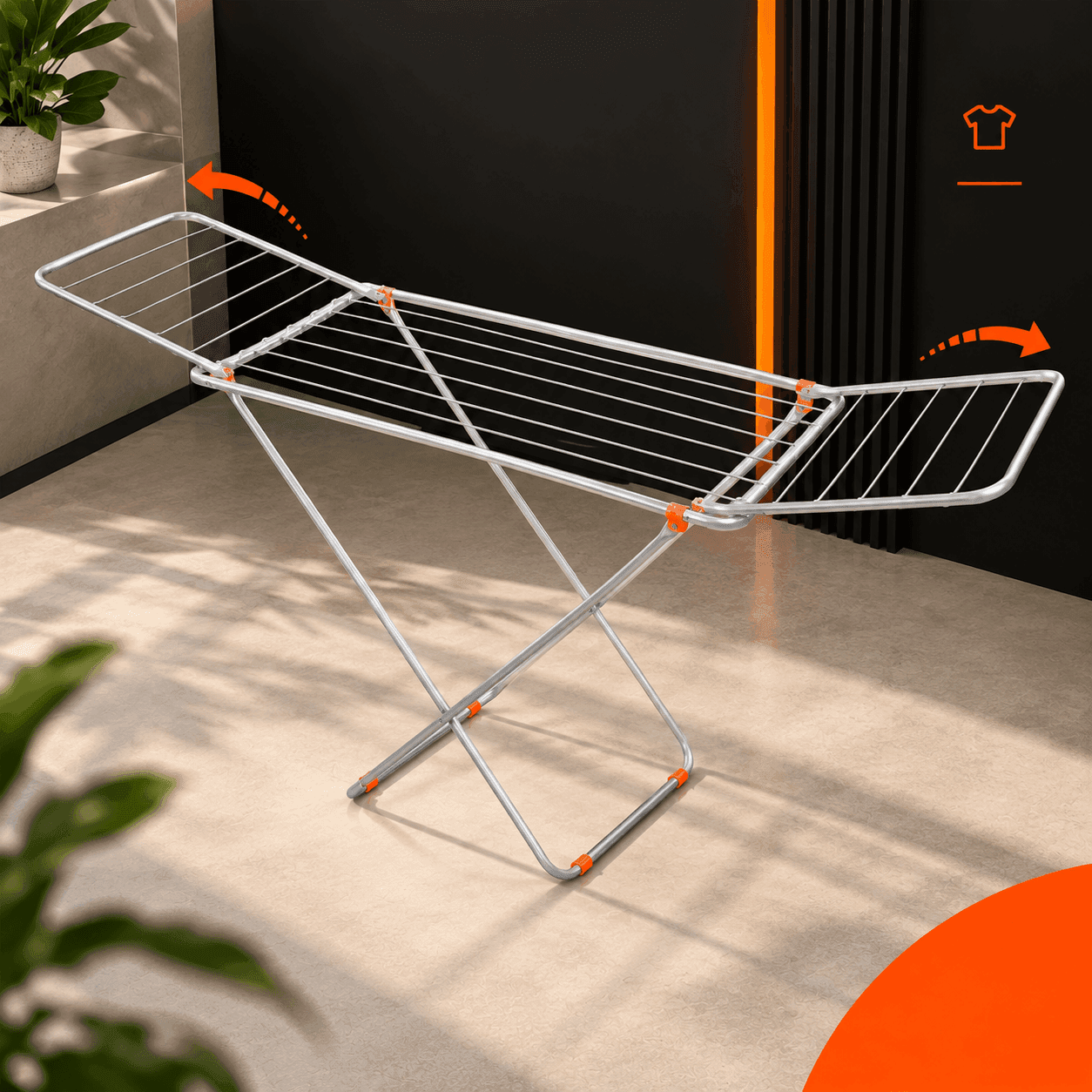 Bathla Mobidry Aero Foldable Steel Clothes Drying Stand | LadderMart thumbnail 3
