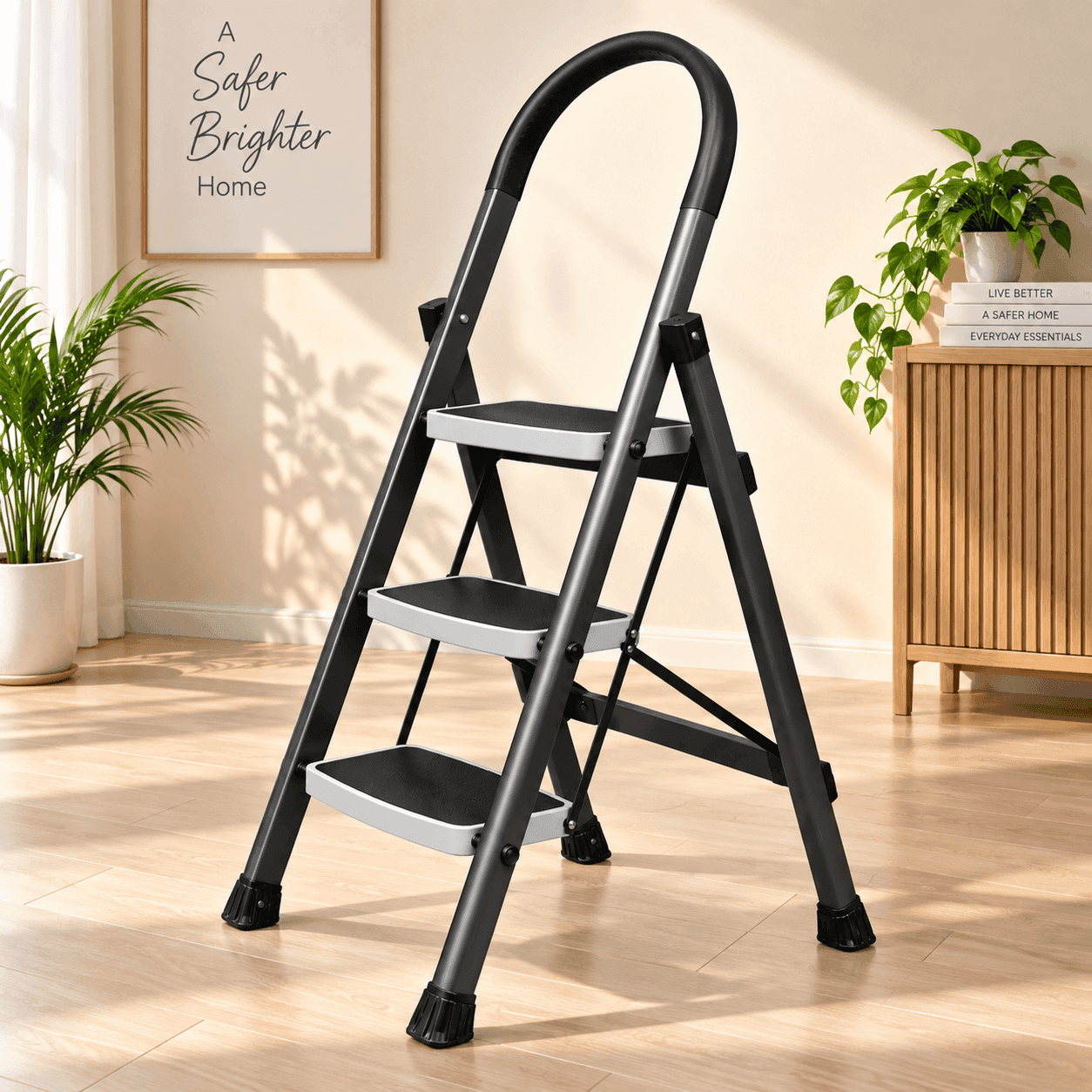 Hunter Heavy-Duty Foldable Steel Step Ladder