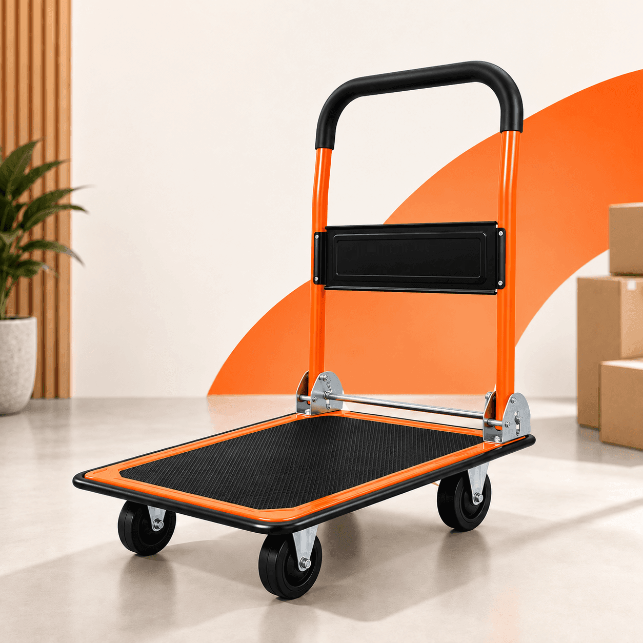 Bathla 150 Kg Steel Foldable Platform Trolley | LadderMart